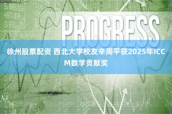 徐州股票配资 西北大学校友辛周平获2025年ICCM数学贡献奖